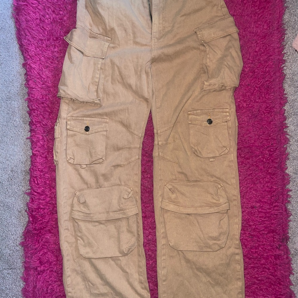 Fashion Nova Khaki Cargo Pants